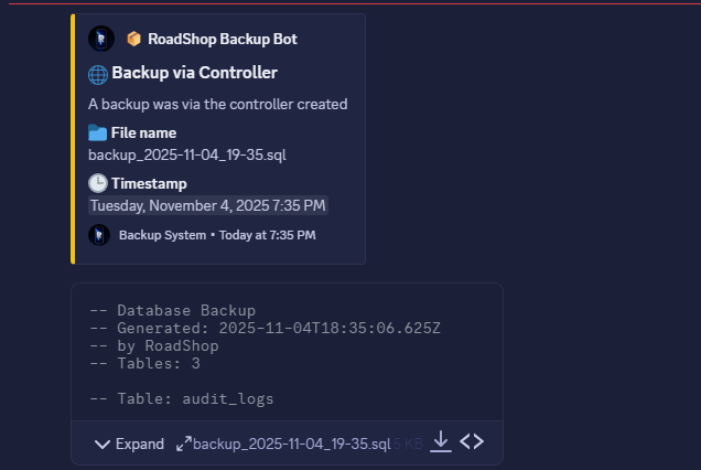 Discord MySQL Backup Bot