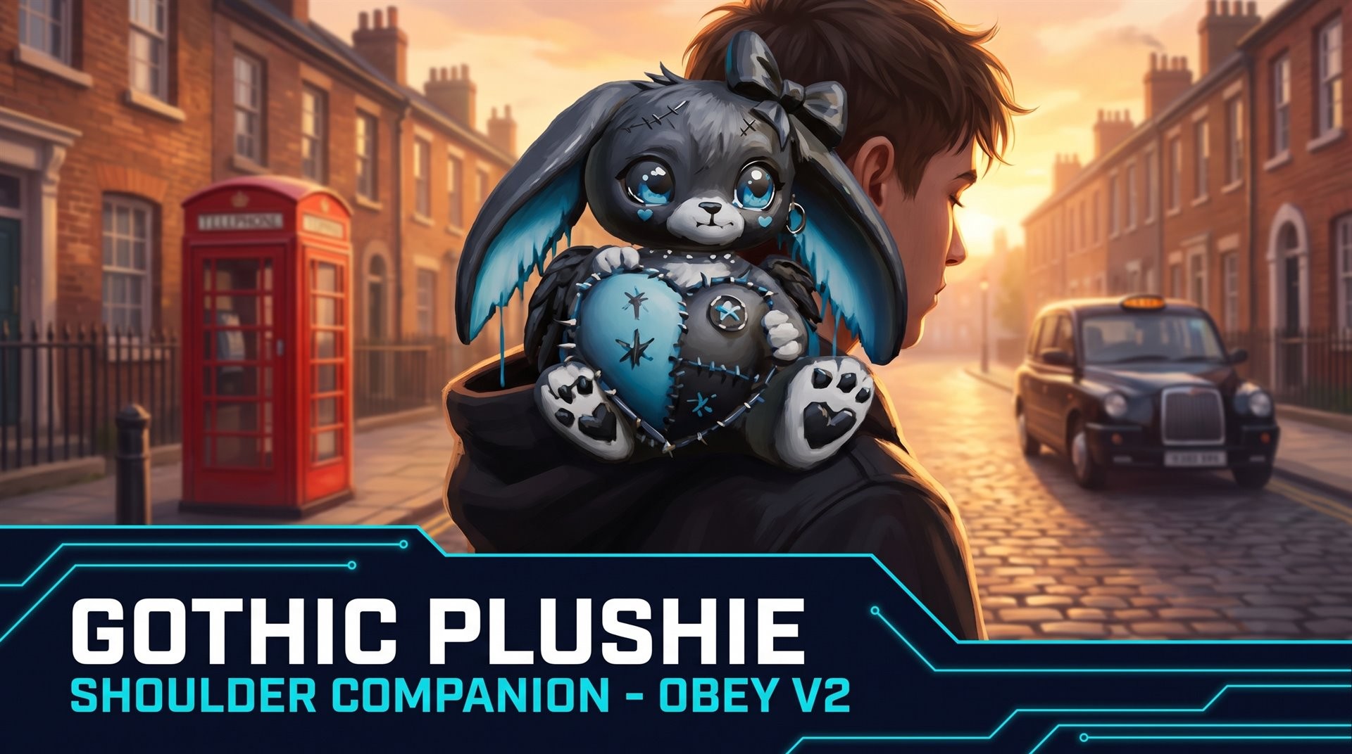 Shoulder Companion - Gothic Plushie