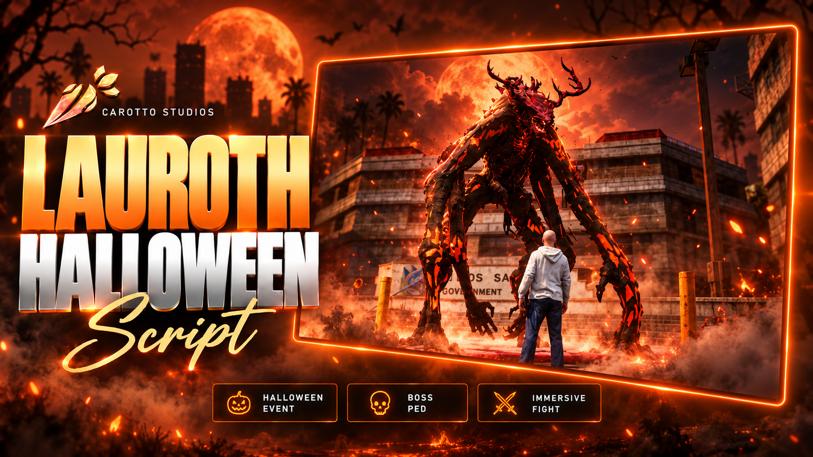 Carotto Lauroth Halloween | Full Server Event + Giant Boss, Zombies & Haunted House
