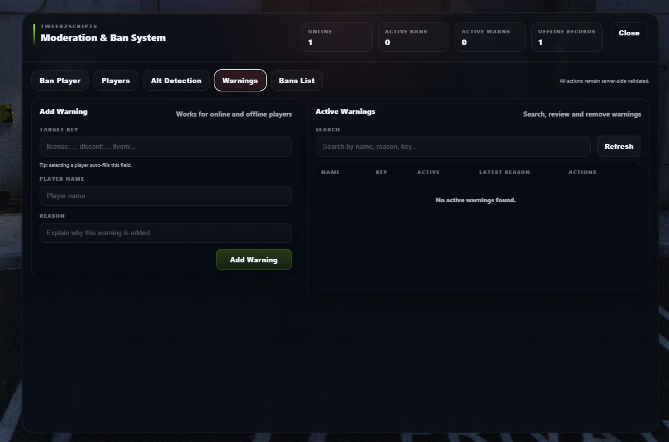 Ban System (Standalone)