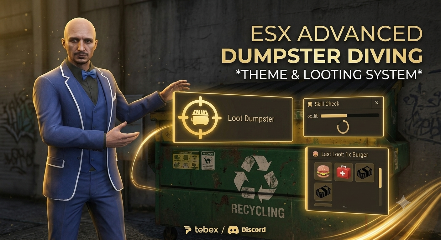 [ESX] FiveM Dumpster Diving