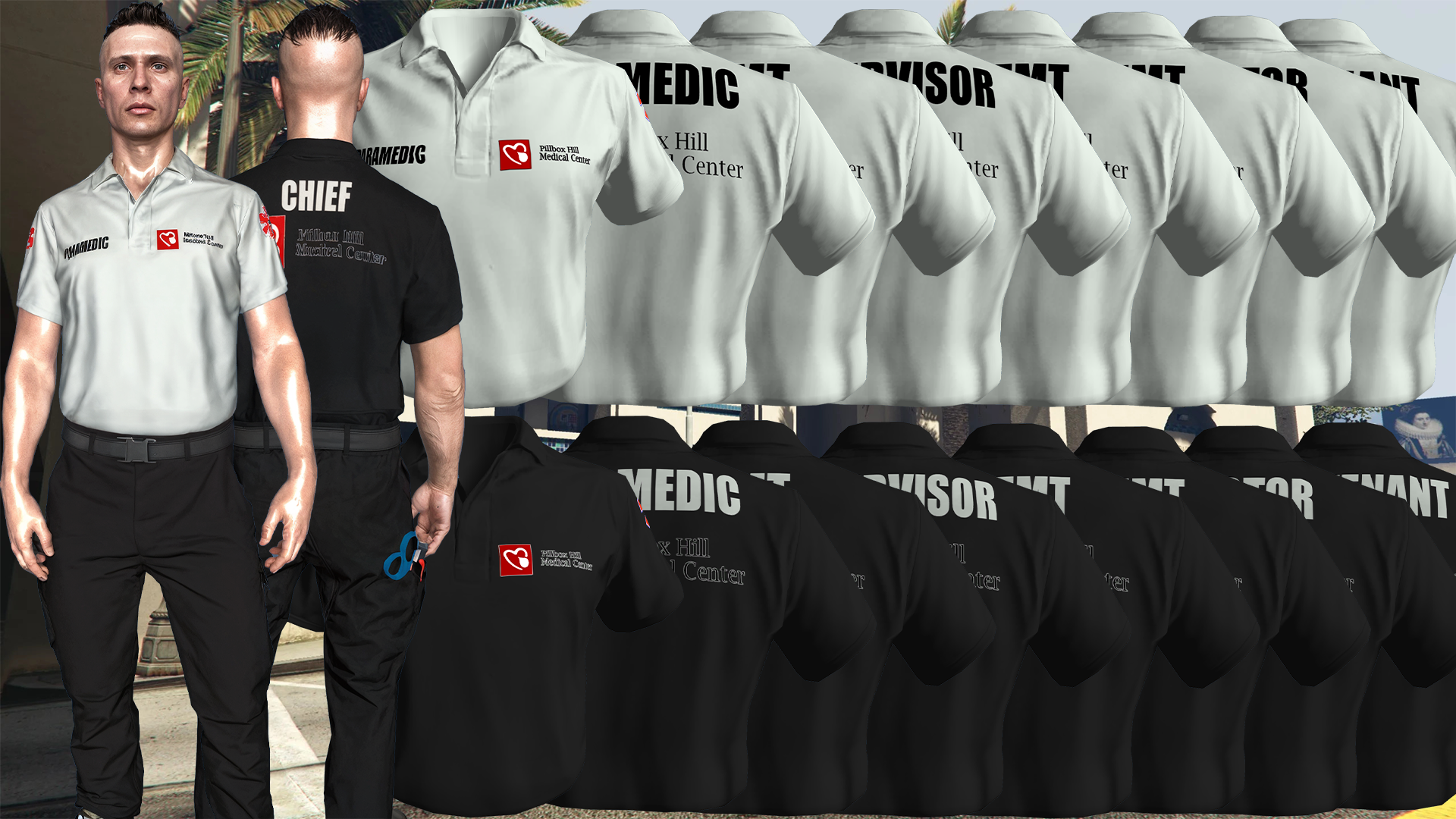 Pillbox EMS Golf Shirt Tucked [Male and Female]