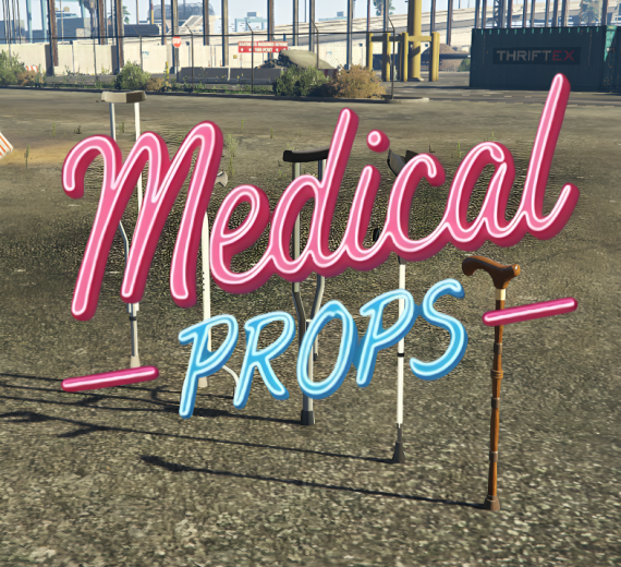 Crutches Prop Set
