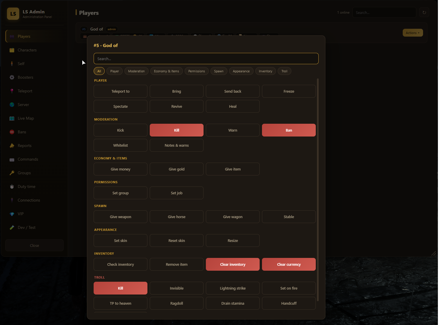 LS_admin — Complete Staff & Admin Panel (VORP)