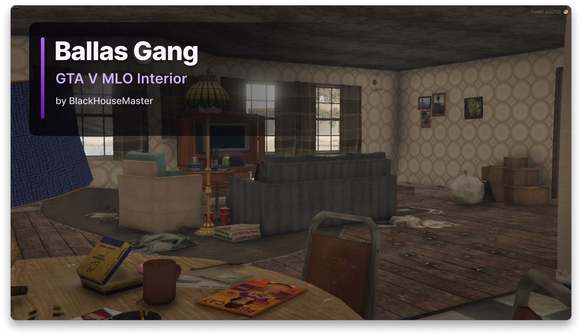 🟣Ballas Trap House - Gang MLO Interior - Hidden Drug Lab, Torture Room, Weapon Workshop