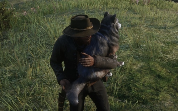 Fenrir ganz schwarzer Wolf
