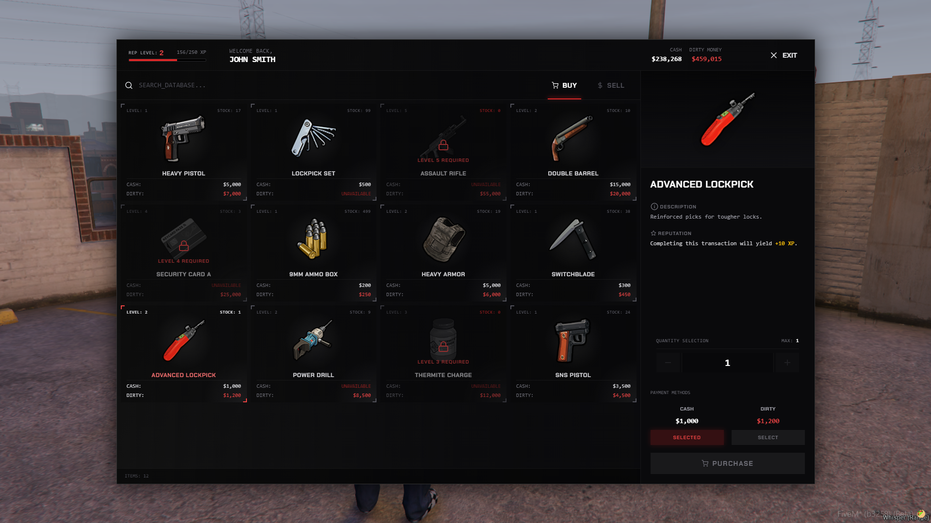 [Black Market (Red Theme)] QB-CORE QBOX ESX {fa-solid fa-unlock Open Source}