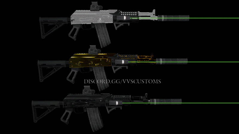 Realistic AK + VVS + Gold + Full Attachments