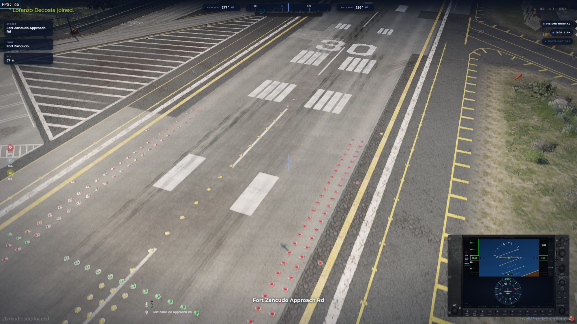 [ESX, QBOX, QBCORE]  Police Helicopter System | Camera · Spotlight · ALPR · Lock · Rappel