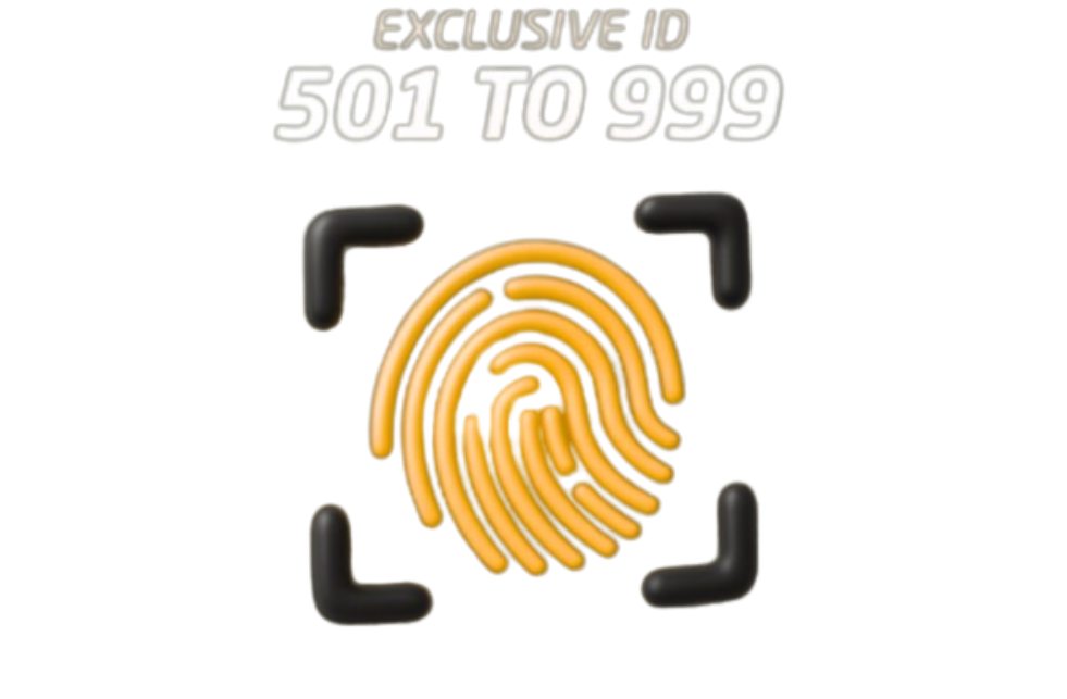 Exclusive ID 501 to 999
