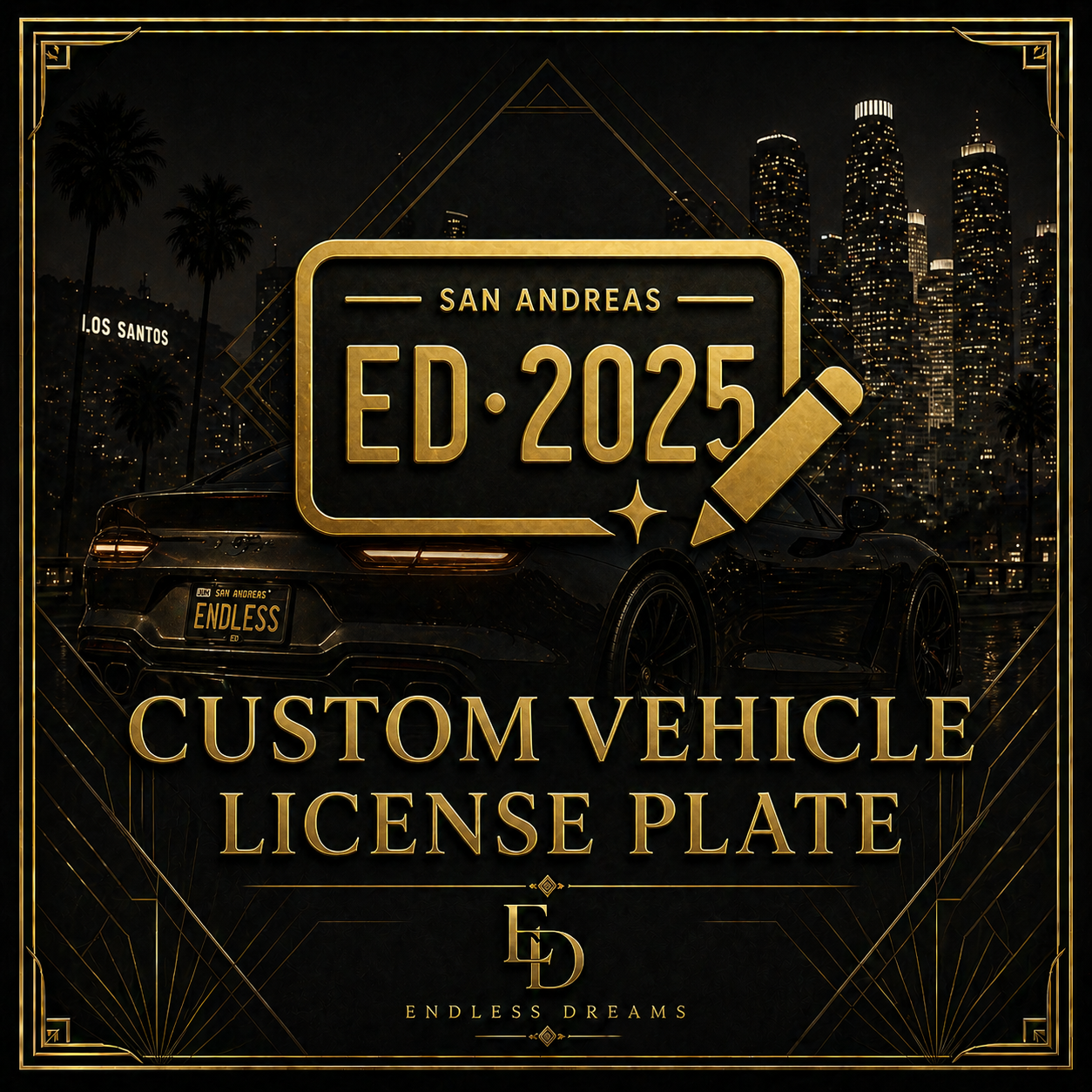 Custom Vehicle License Plate