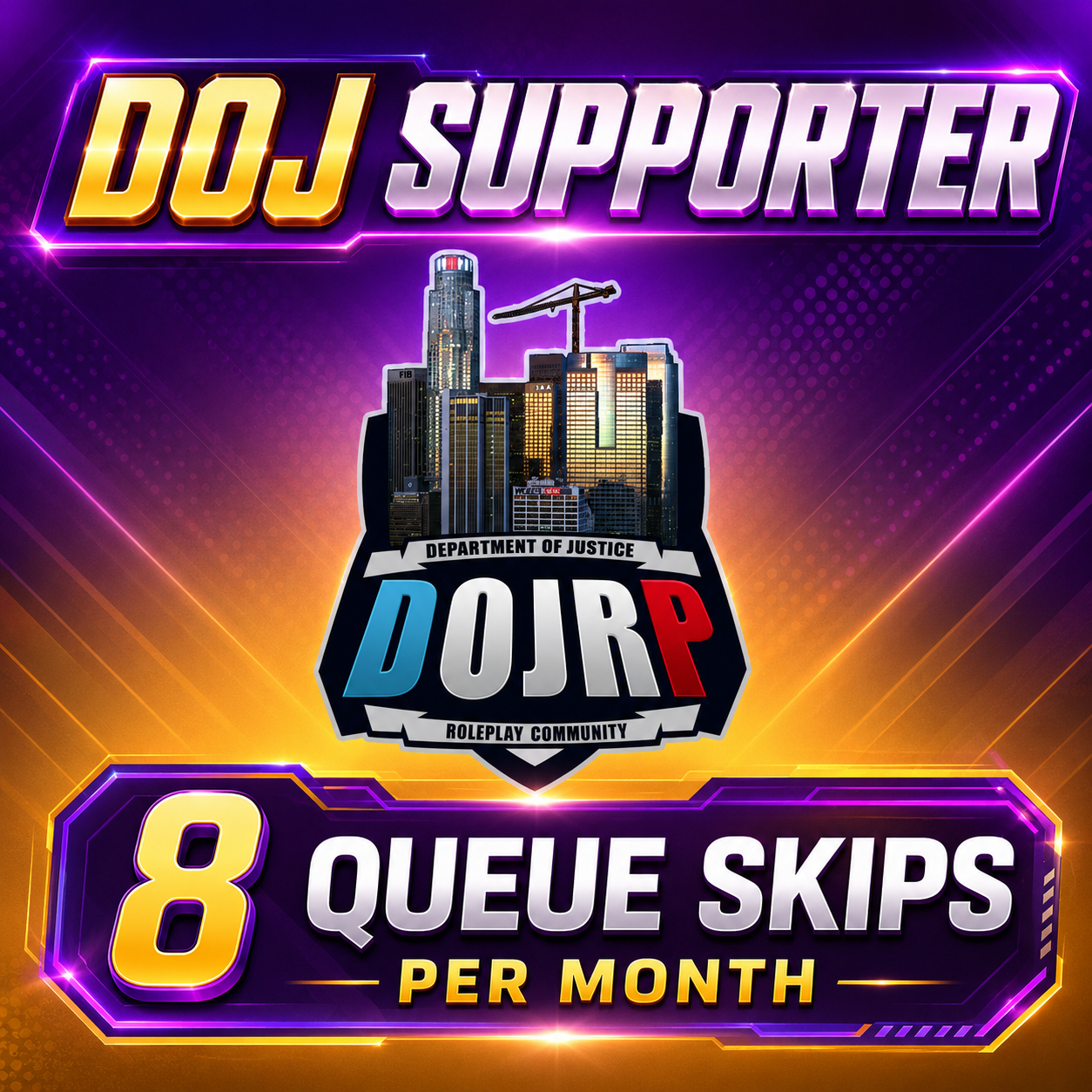 DoJRP Production Supporter Queue Skip Package (x8 per month)