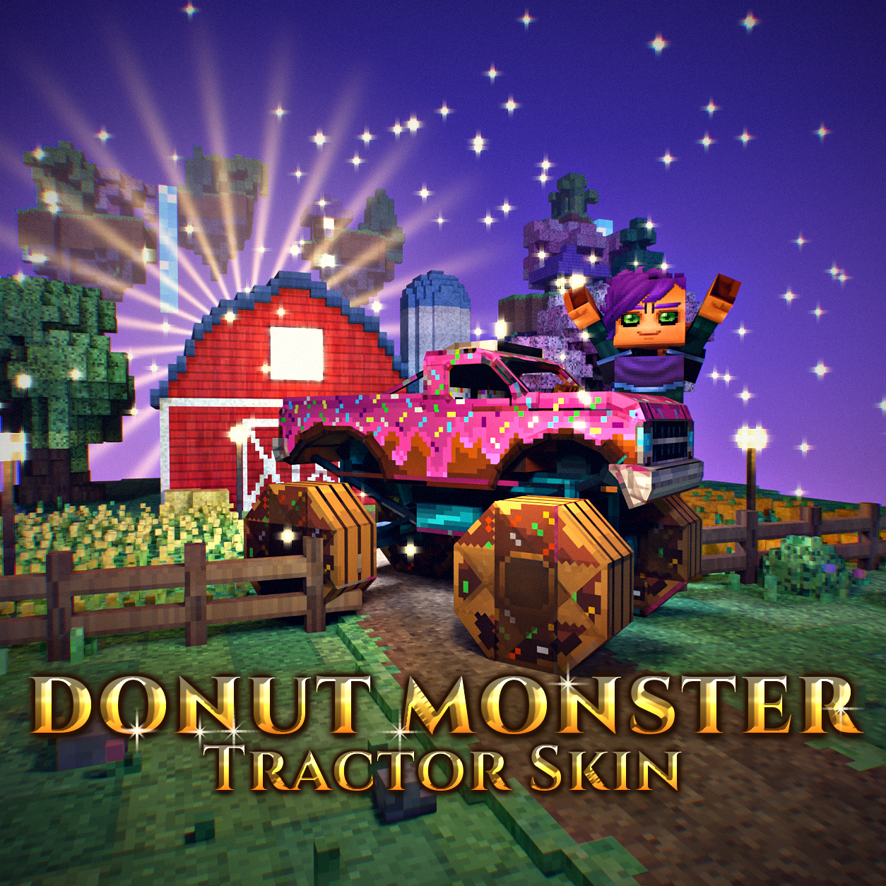 Donut Monster Tractor Skin