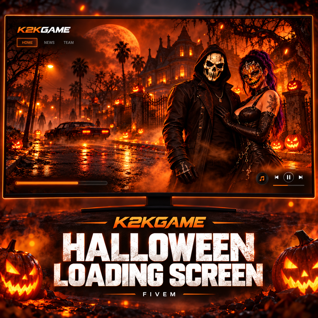 K2KGAME | Halloween Loading Screen for FiveM