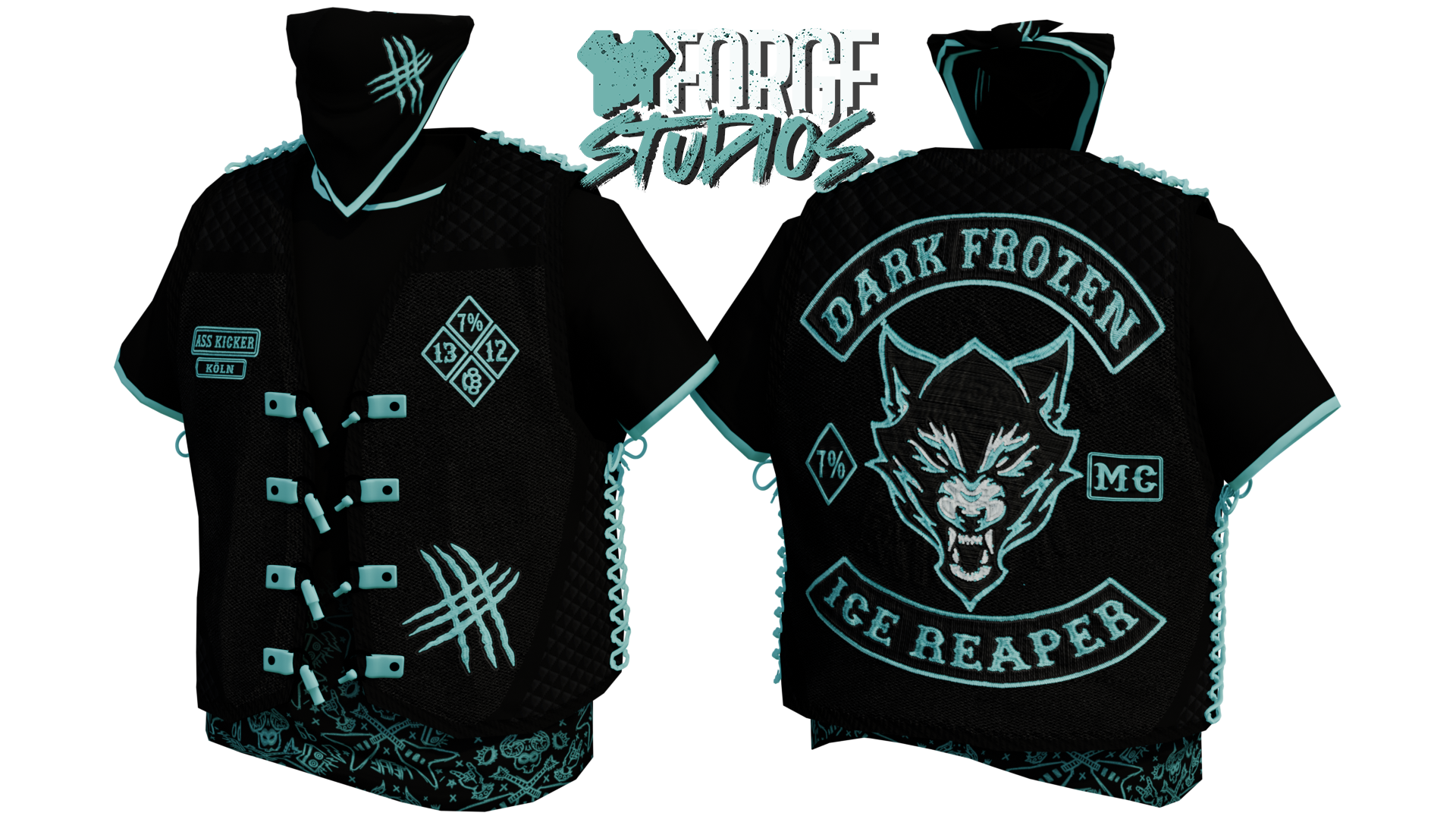 Dark Frozen MC FiveM Biker Club Clothing — Forge Studios