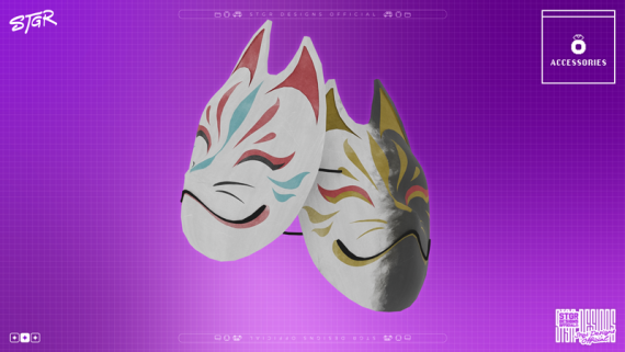 Kitsune mask(MP/FM) ｜ 狐お面(MP/FM)