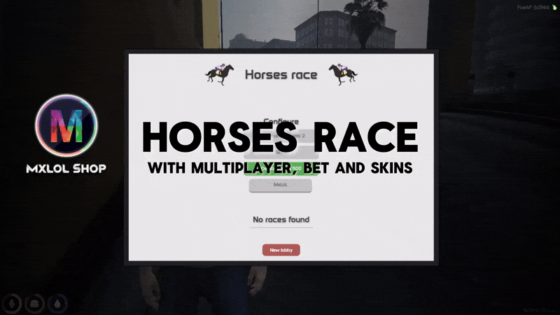 Horses Race (Multiplayer, bet and skins)