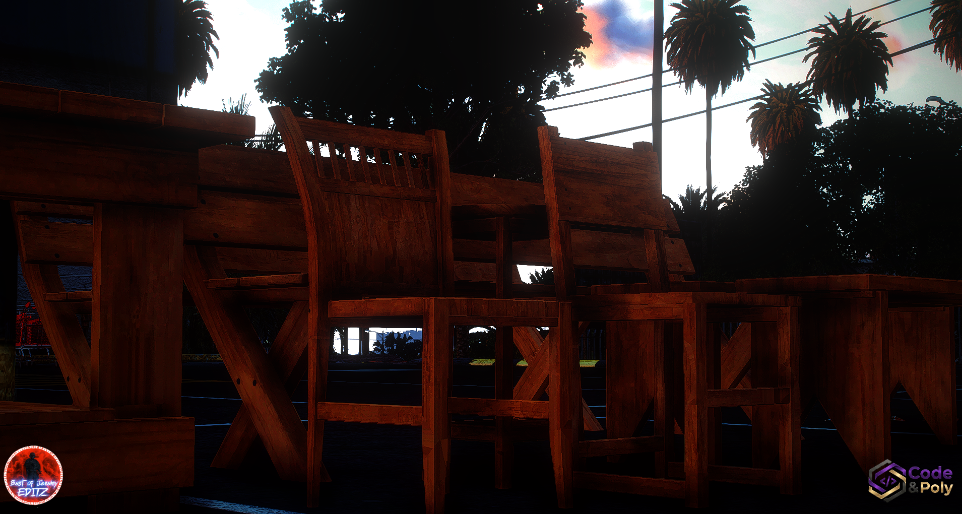 Code & Poly Biergarten props