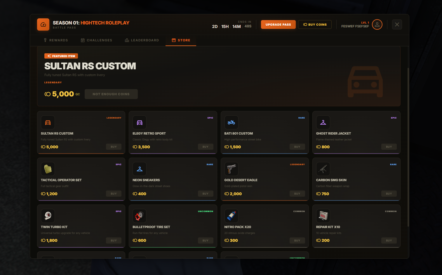 QL BattlePass — Advanced XP, Missions & Reward System for FiveM (QBCore / ESX)
