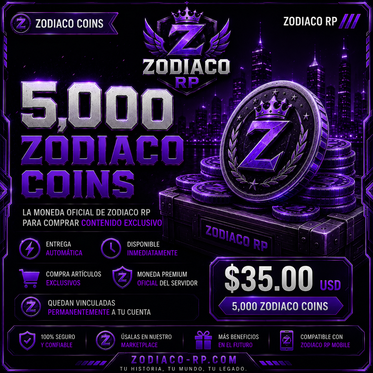 💠 5,000 Zodiaco Coins