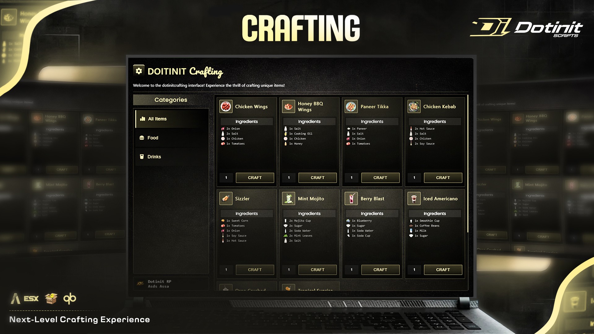 CRAFTING | QBCore  / QBOX / ESX