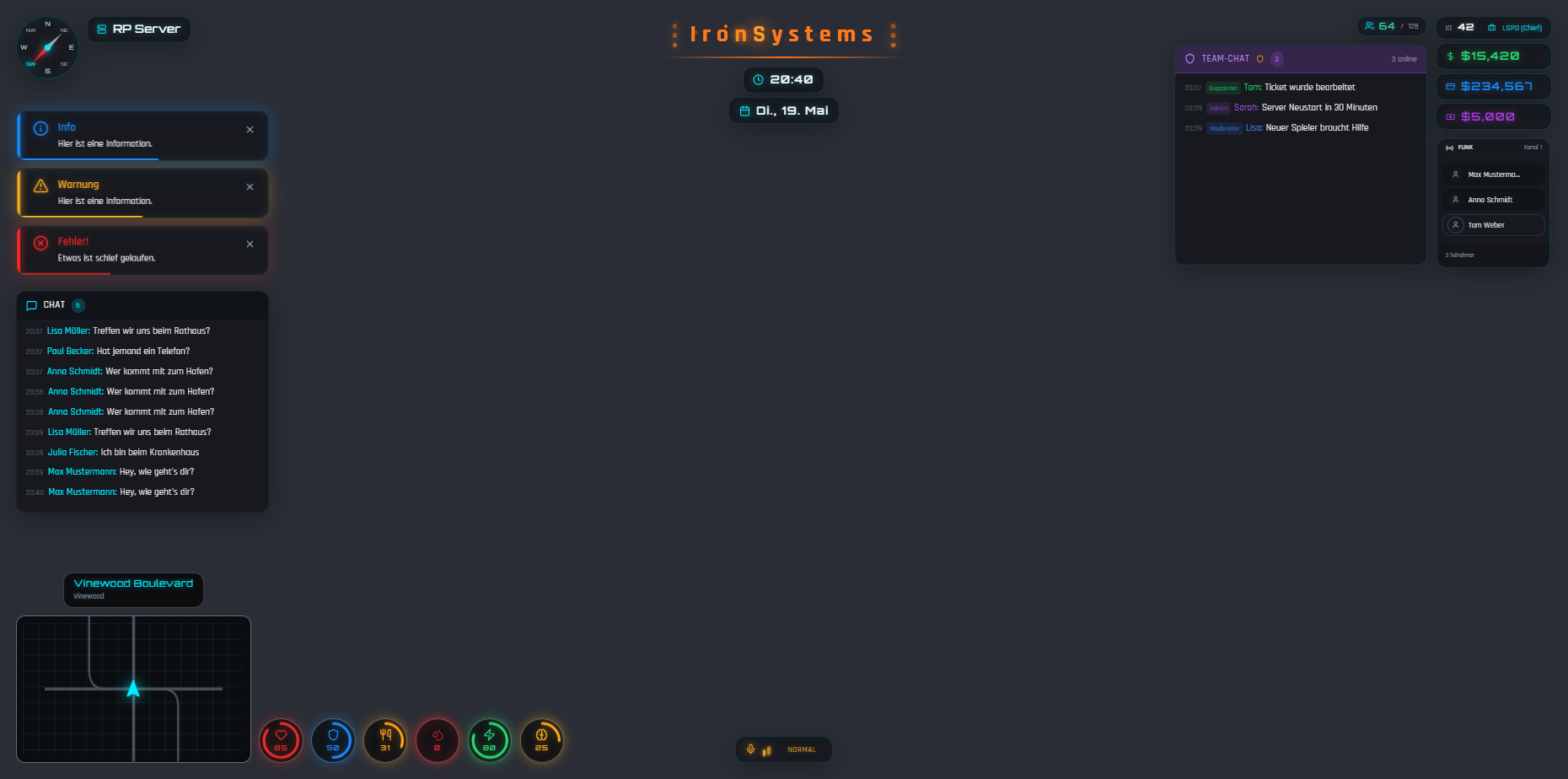 IronSystems Hud