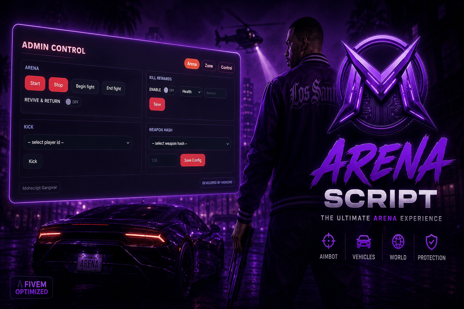 Moh Arena & Zone Admin Control Panel