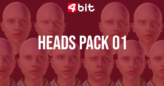 (Pack 01) 4bit 10 Blendable Head Pack