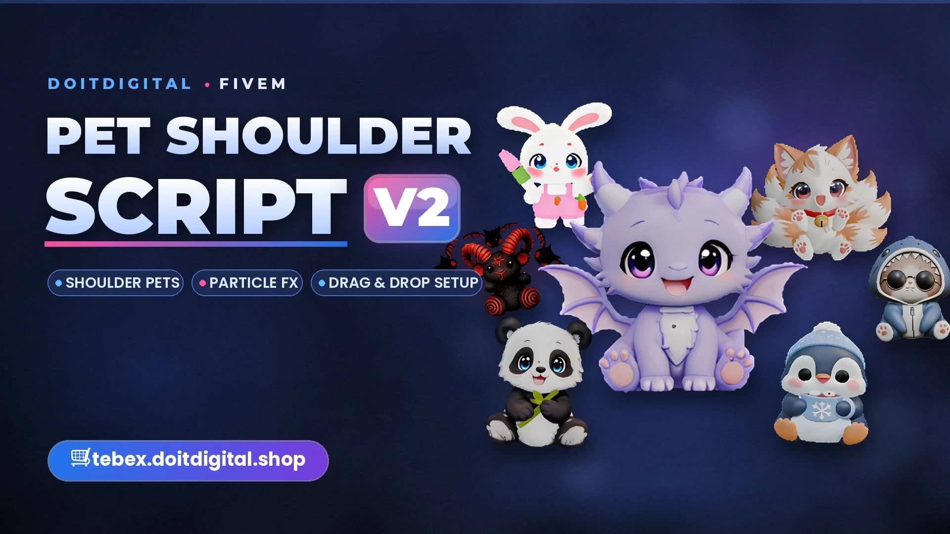 Fivem Pet Shoulder Script V2 | Shoulder Companions + Particle FX