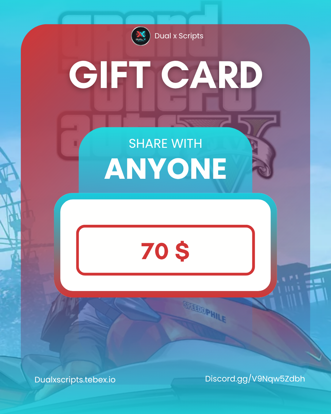70$ Gift Card