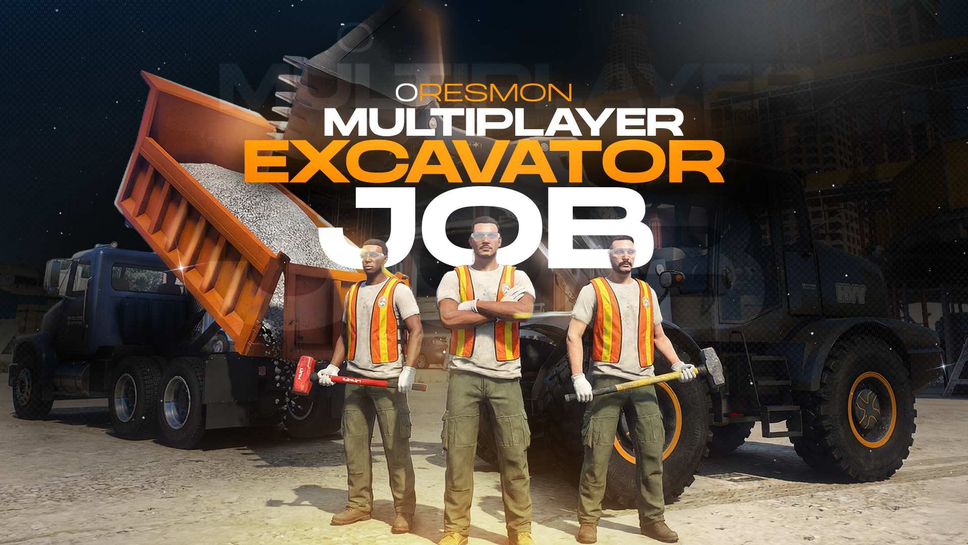 0R-Multiplayer Excavator Operator Job Open Source (Custom-Built Vehicle & Map) | 0r