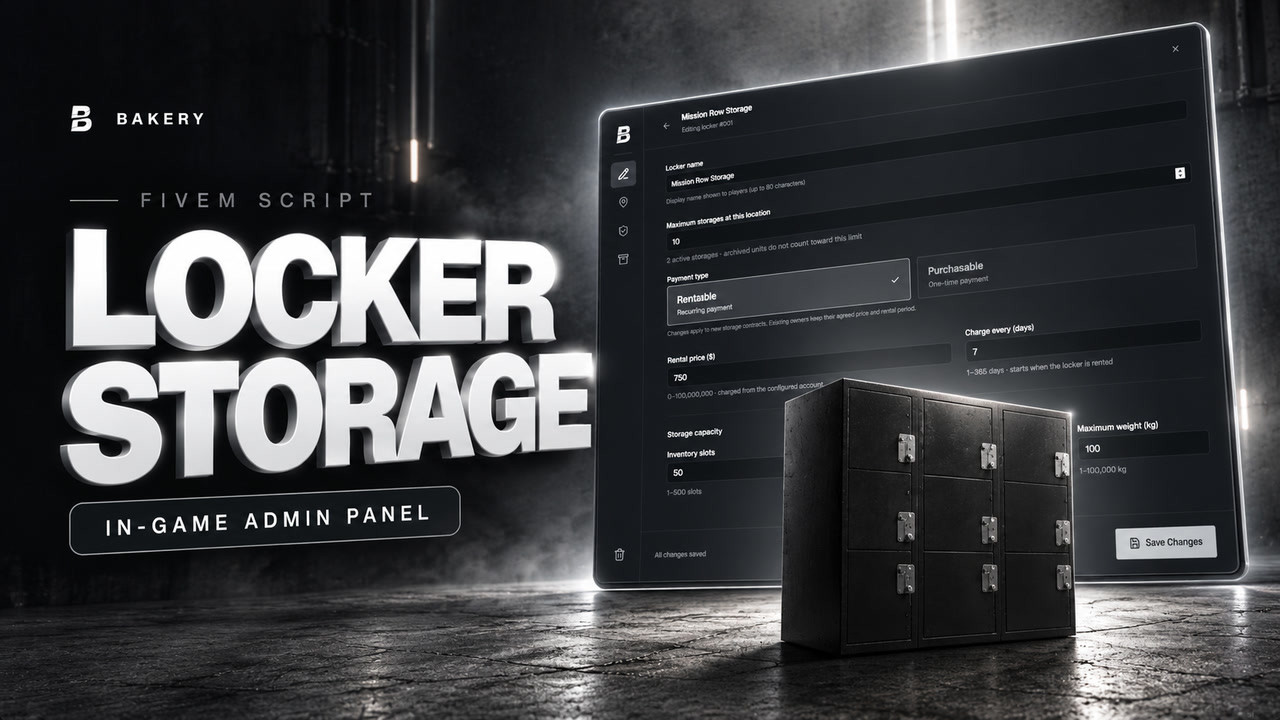 [QBCore | QBX] Storage Lockers
