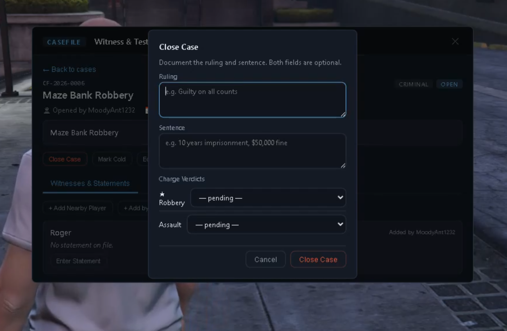 CaseFile — Case Management & Testimony System