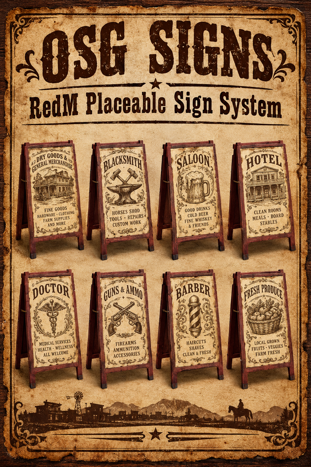OSG Signs — RedM Placeable Sign System