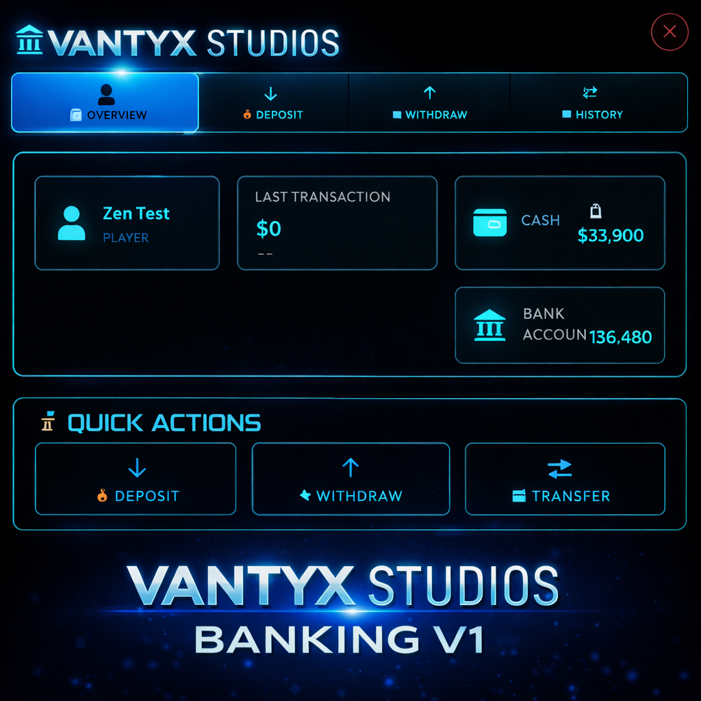 🏦 Vantyx Studios Banking System V1 7-days-terial