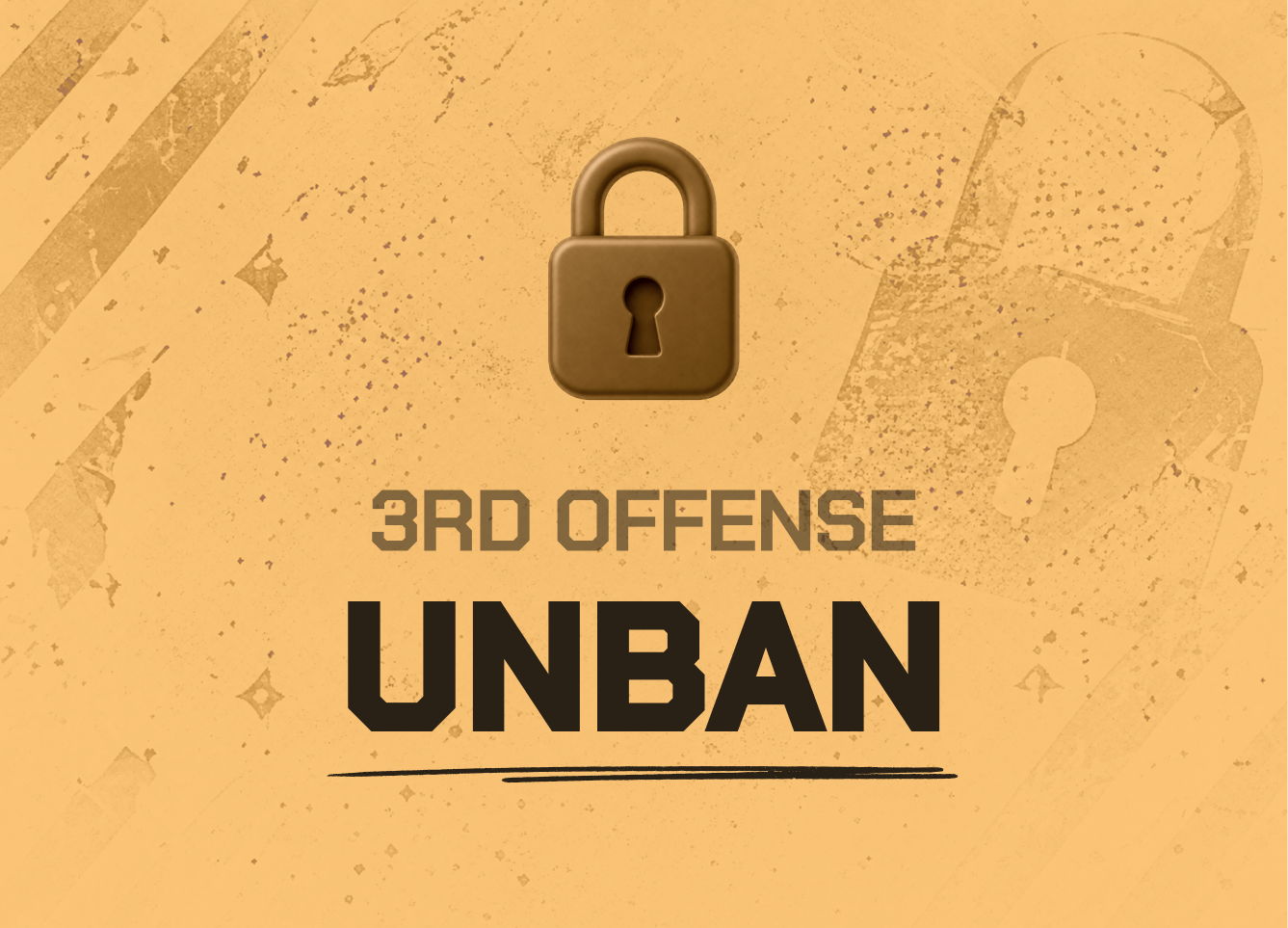 3RD OFFENSE - UNBAN