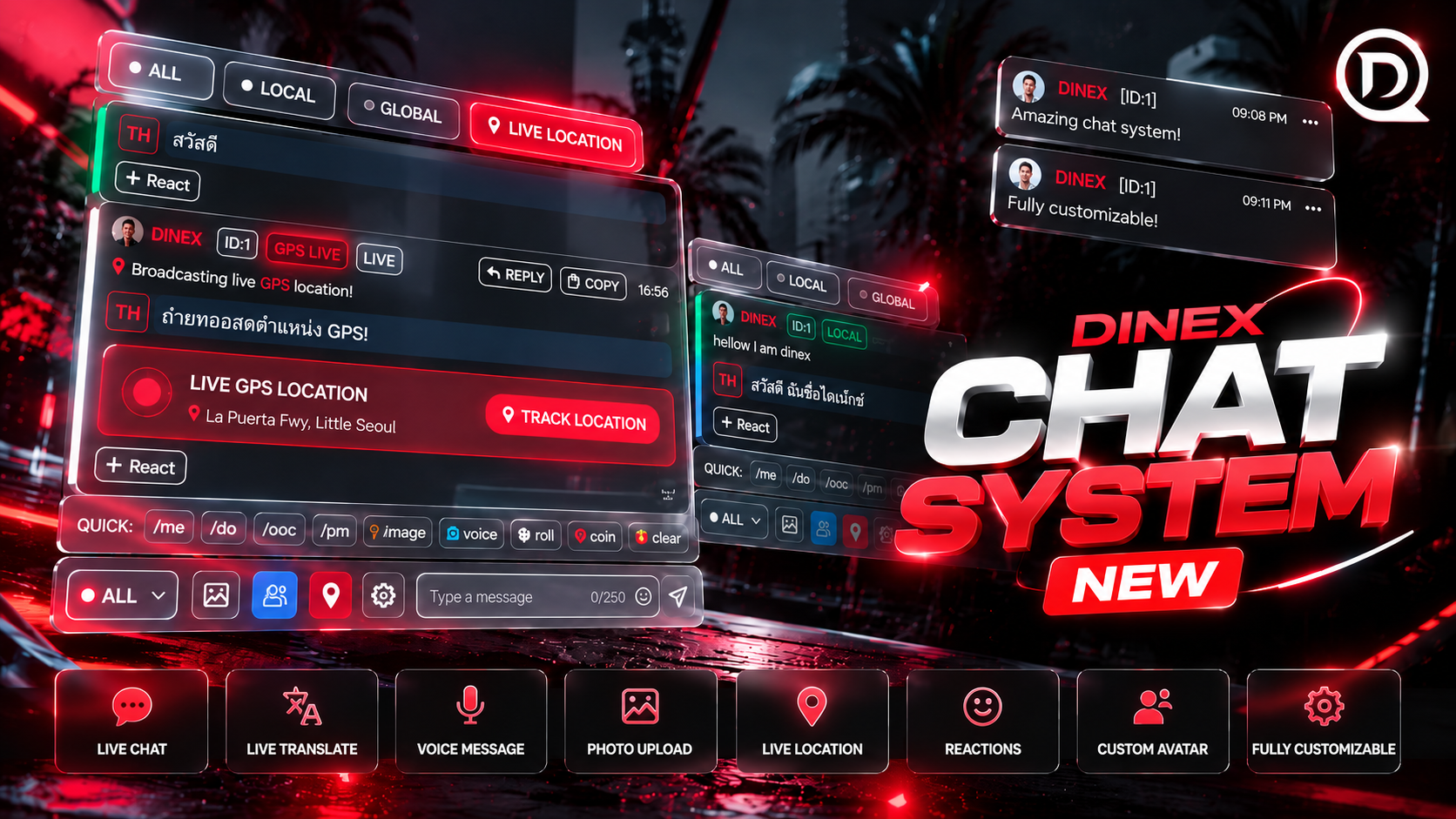 DINEX LCHAT — LIVE TRANSLATE CHAT SYSTEM [ESCROW]