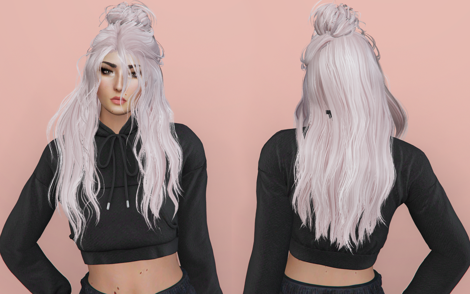 #003 Long Messy Hairstyle