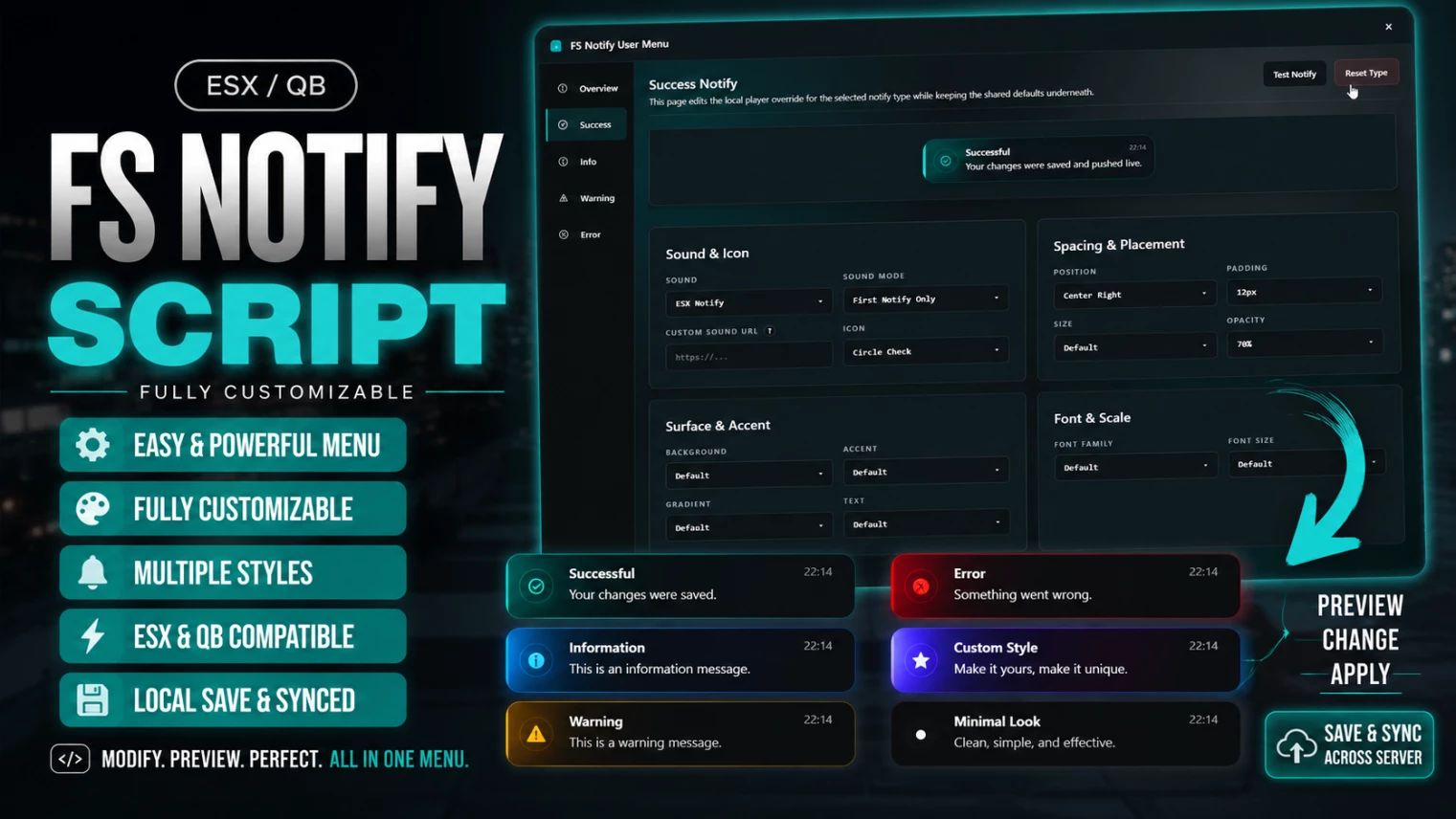 Notify - Player & Admin Notification Editor