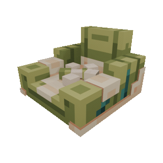 Raptor Bed — cosmetic Furniture - Dino Cats item on the NovaVoid Cat Civilization Minecraft server