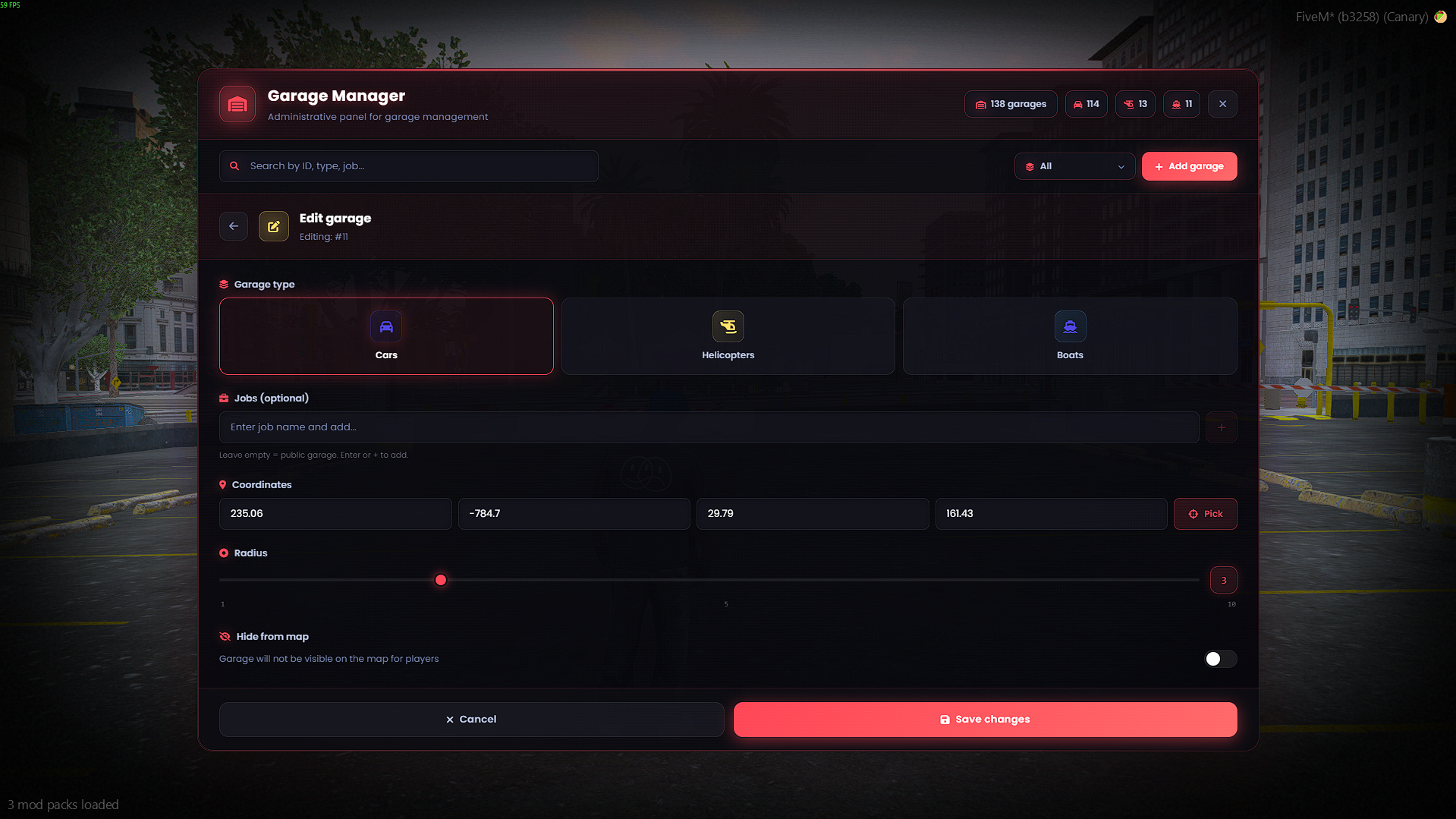 Garages System Source Code [ESX, QB, QBOX, STANDALONE]