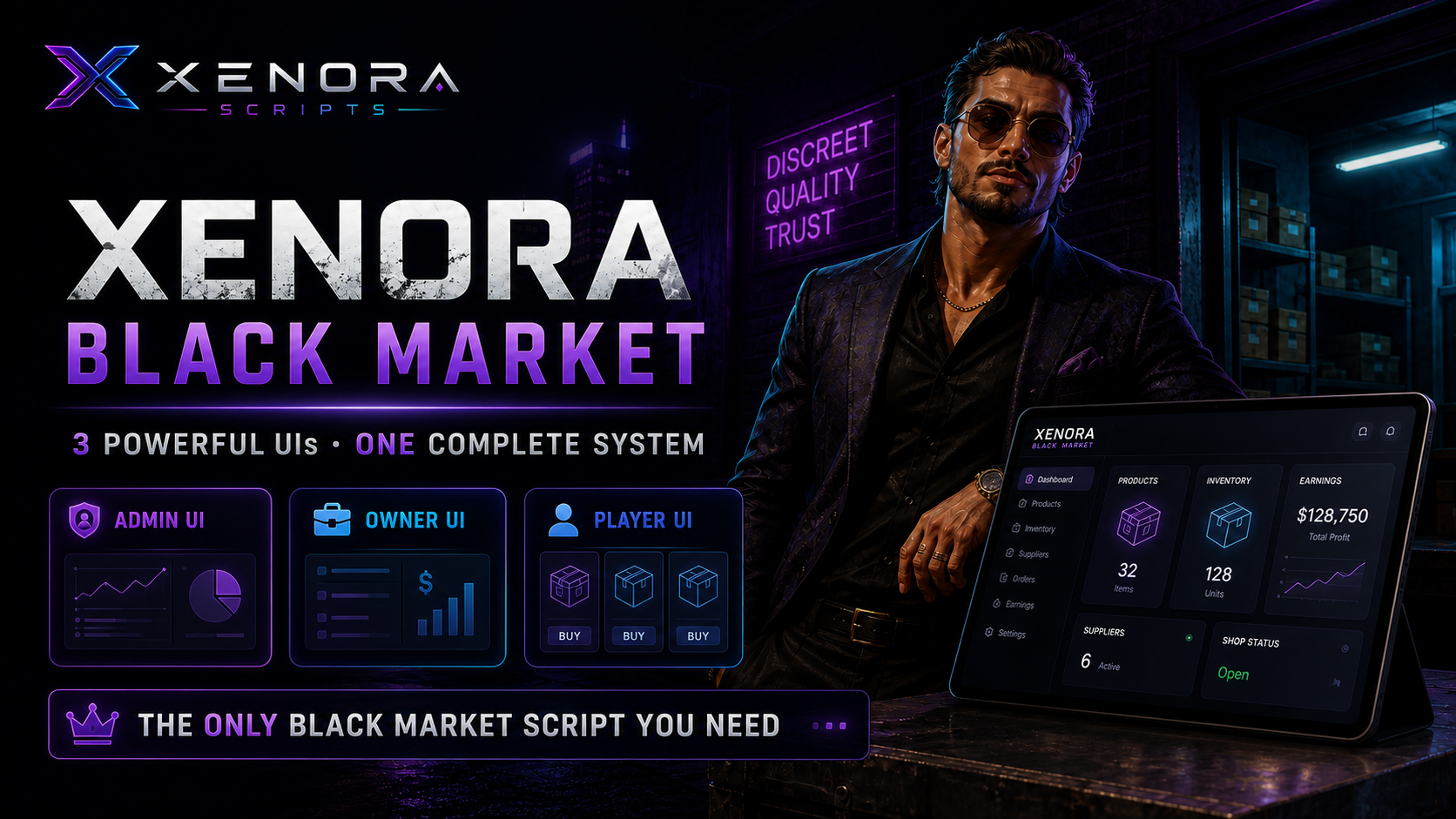 Xenora Black Market — Complete FiveM Business System