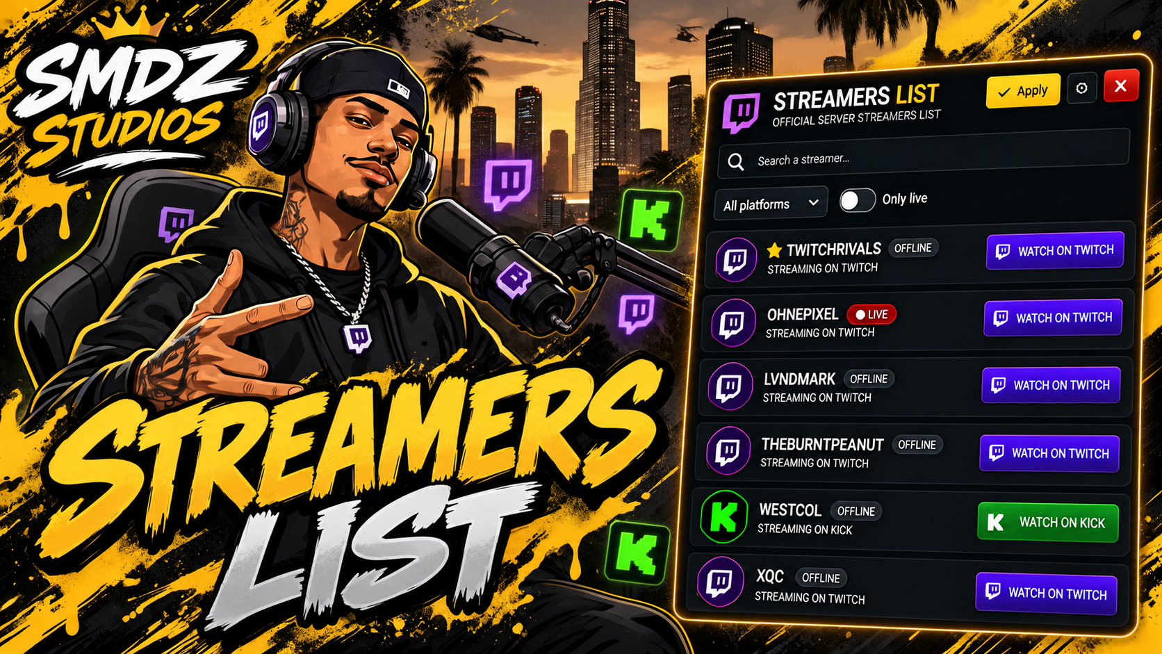 [STANDALONE] Streamers List
