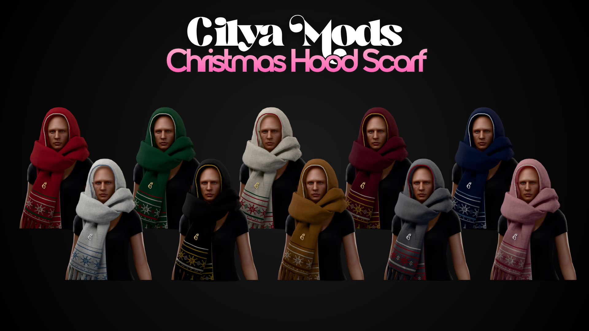Christmas Hood Scarf