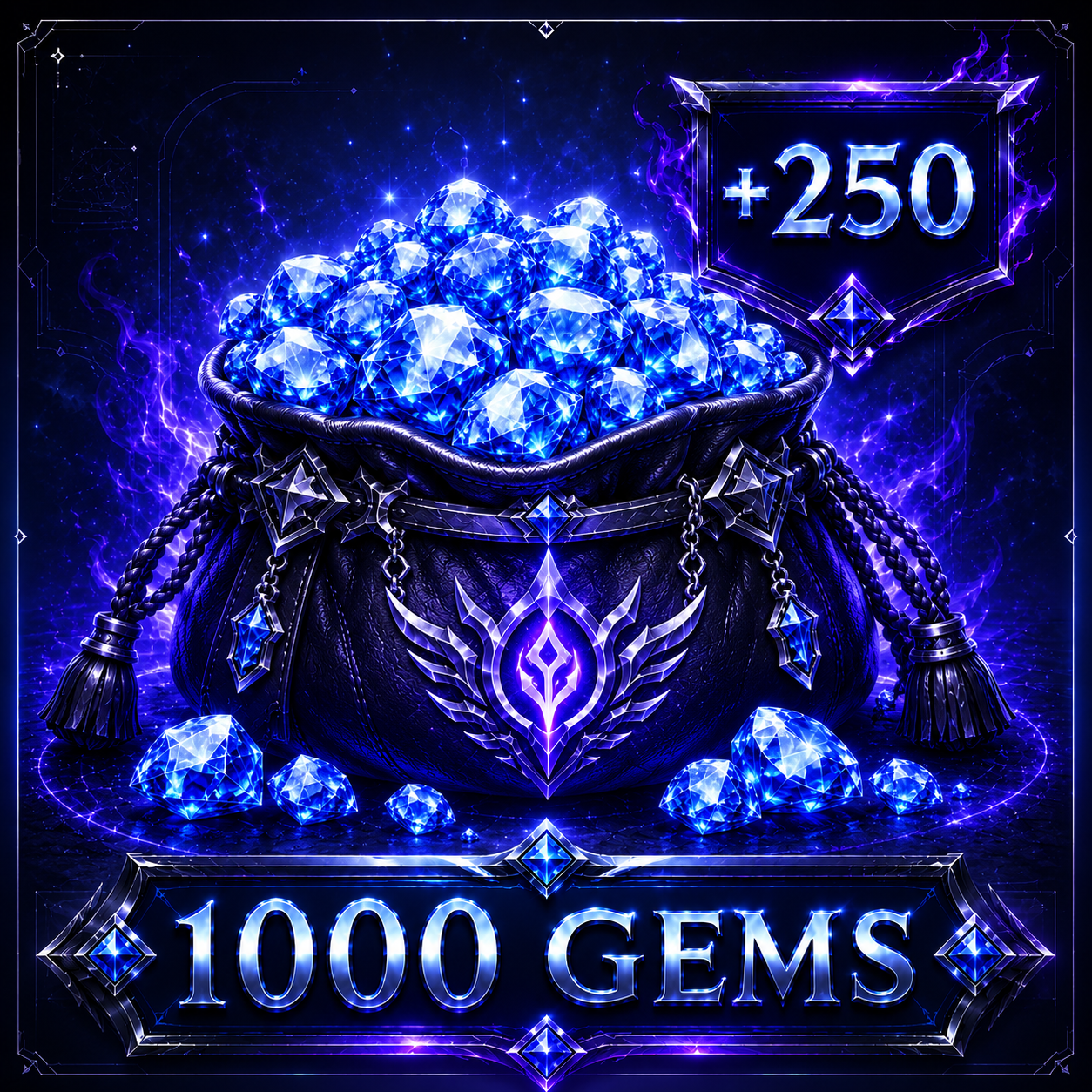 1000 Gems +25% bonus gems