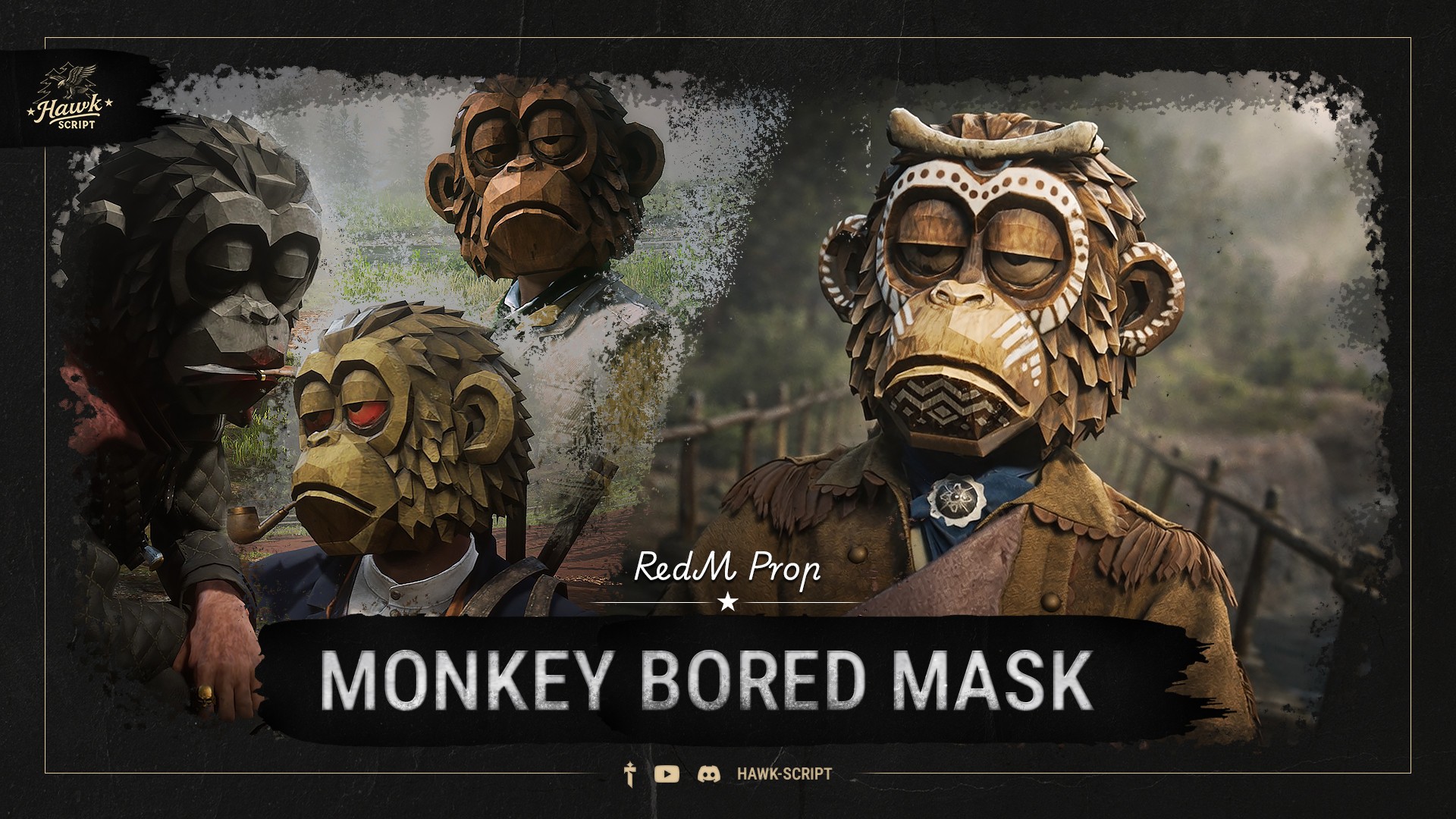 Hawk Prop Monkey Bored Mask
