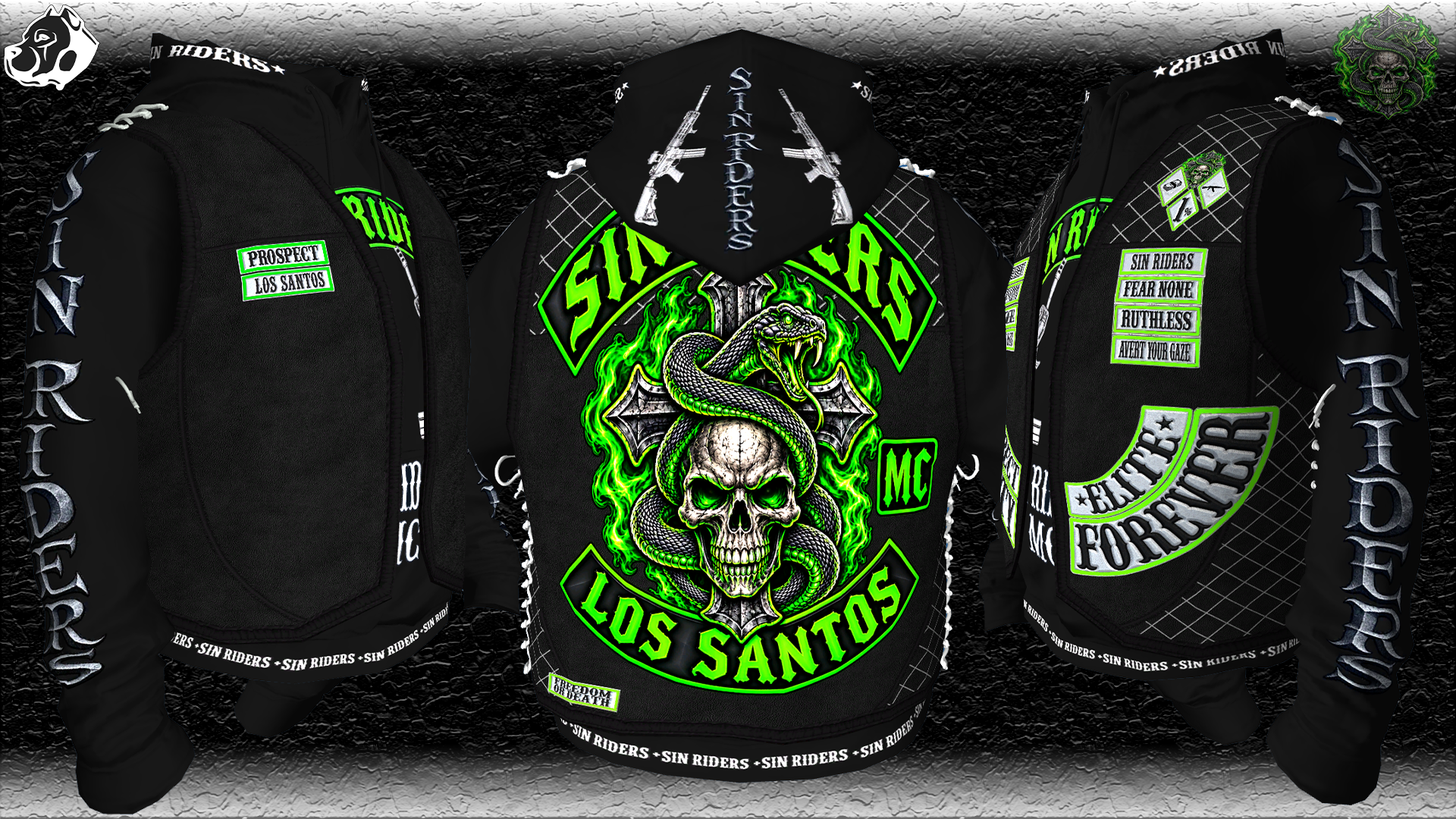 Sin Riders MC Kuttes Bundle | FiveM MC Gang Clothing