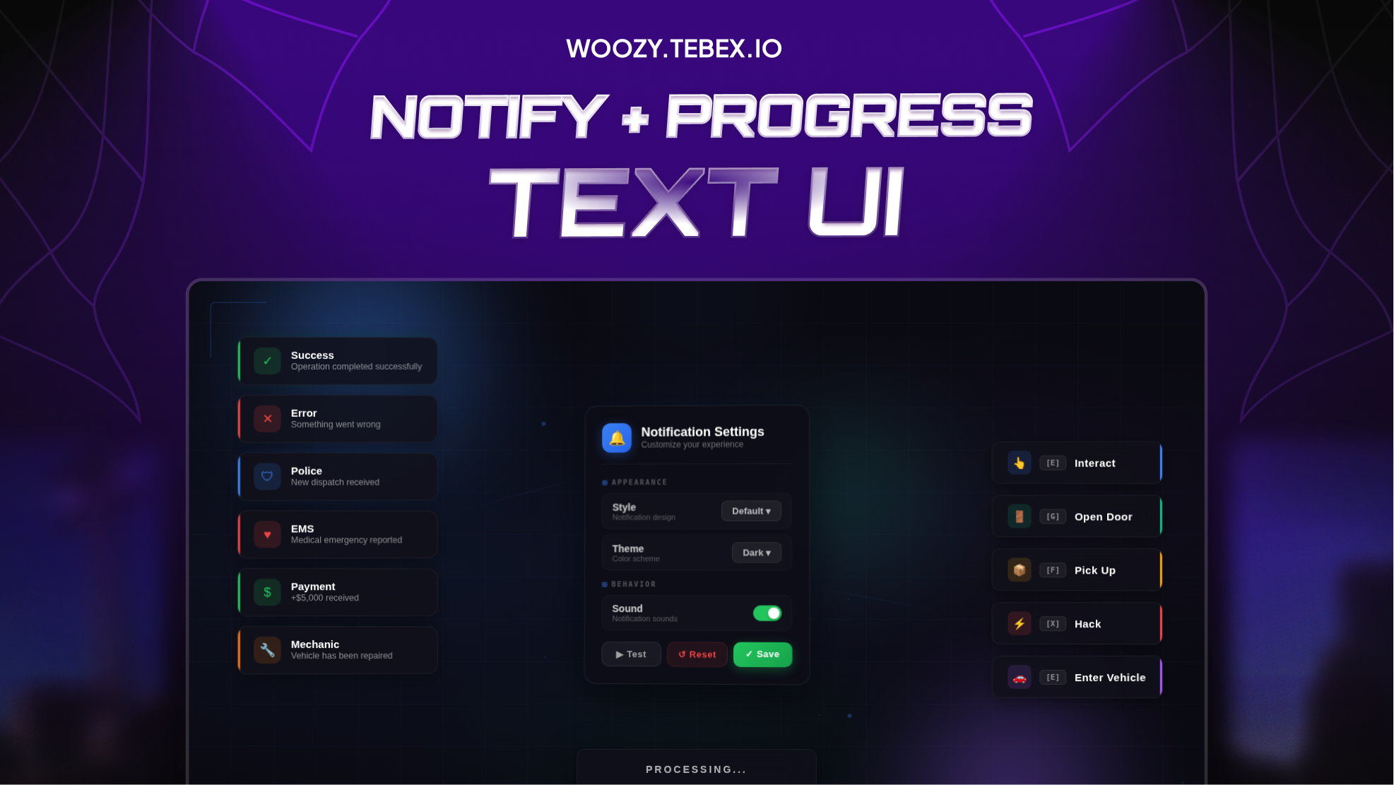 Woozy Studio - Notify & Progress & Text UI