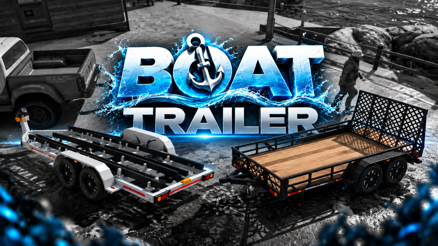 Boat & Utility Trailer System (Winch, Ramp & Crab Cages)