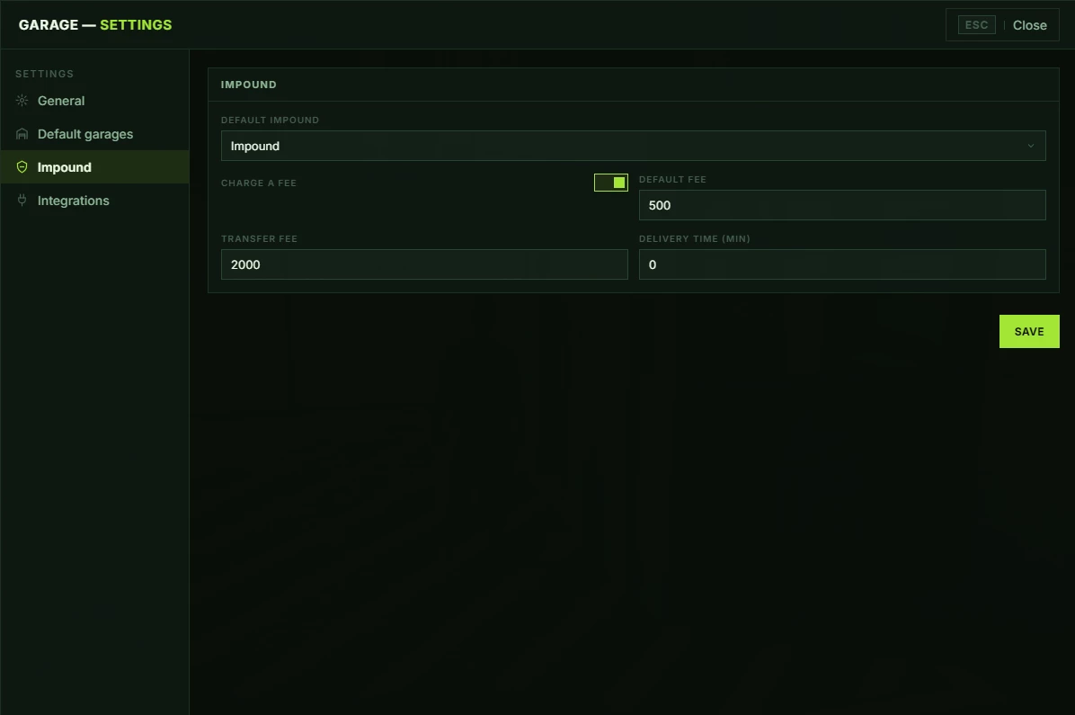 Garage - Early Access